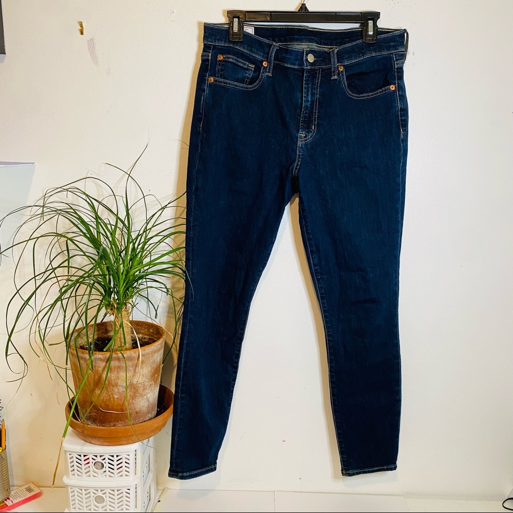 Gap Dark Wash 31 R 12 27 Inseam Mid Rise Lightly Worn
